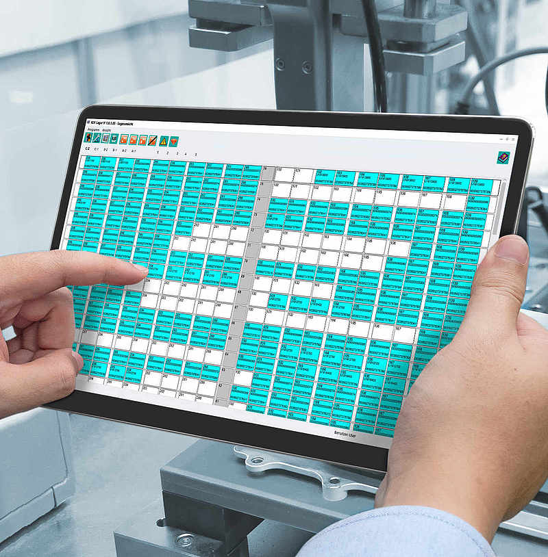 Steuerung der Waren- und Informationsflüsse am Tablet