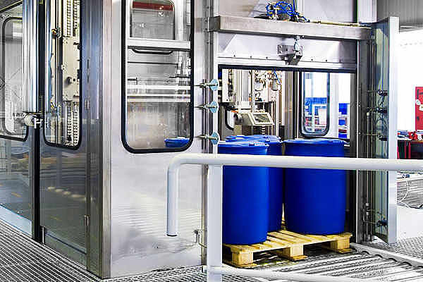 Paletten-Abfüllanlage im Reinraum