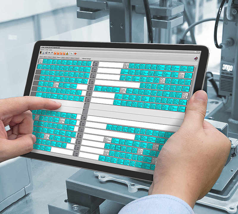 Lagerverwaltungssoftware am Tablet
